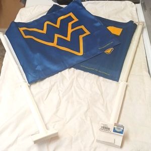 WV Mountaineers car flags set